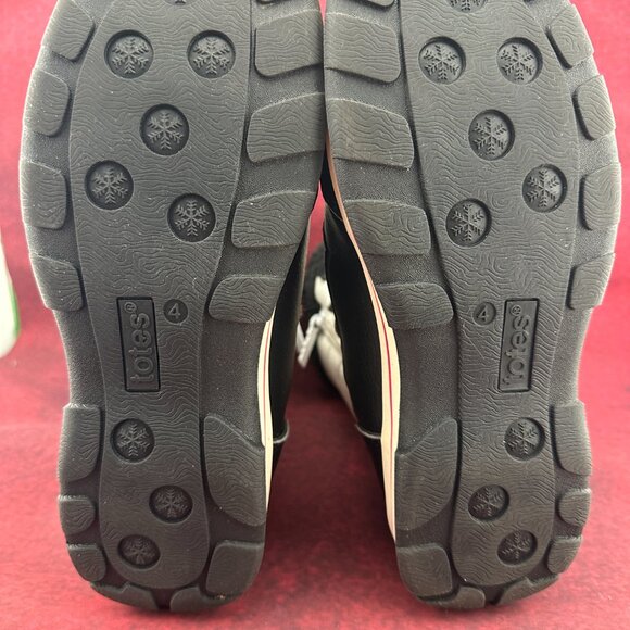 TOTES ALPINE MACKENZIE KIDS GIRLS WINTER BOOTS WHITE & BLACK THERMOLITE SIZE 4M - Picture 10 of 11